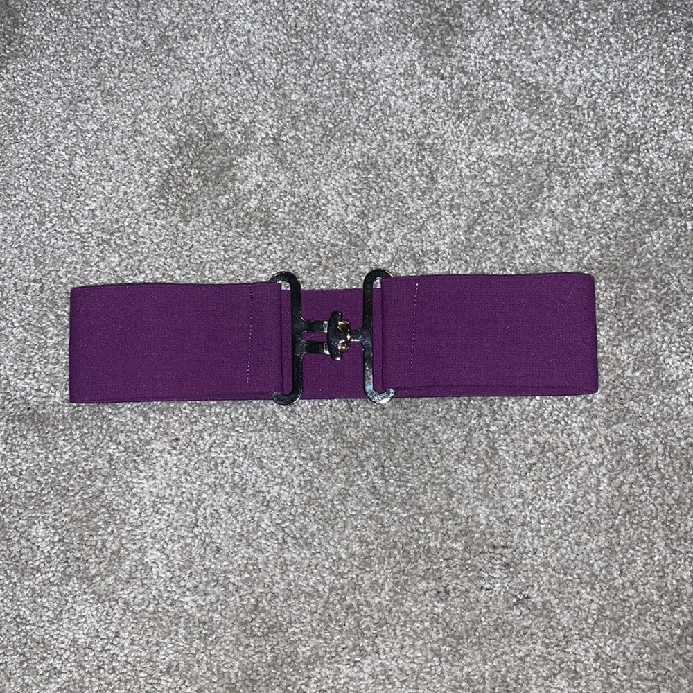 purple elastic equestrian belt